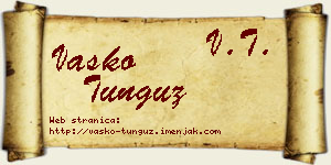 Vasko Tunguz vizit kartica